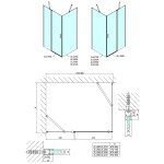 POLYSAN - ZOOM čtvercový sprchový kout 900x900, L/P varianta ZL1390ZL3290