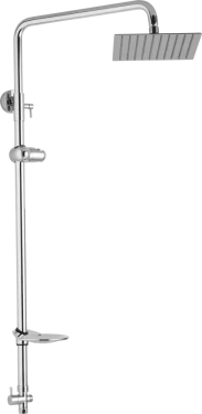 JB Sanitary Sprchová sestava pro horní vývod, 20 x 20 cm, včetně keramický přepínač,mýdlenka, držák sprchy, bez příslušenství SS 11 10