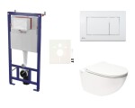 Cenově zvýhodněný závěsný WC set SAT do lehkých stěn / předstěnová montáž + WC SAT Infinitio SIKOSSINF20K SIKOSSINF20K