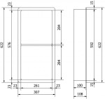 MEXEN - X-Wall-K modul pro vestavbu do stěny litý mramor 62,2 x 30,7, bílá 1900623010