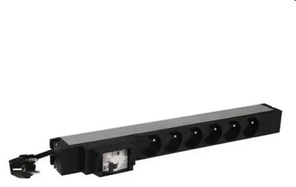 Legrand PDU 6x 230V s proudovou ochranou / Rozvodný panel / 1U / do racku (646833)