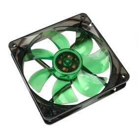 Cooltek Silent Fan 120 LED Green / 120 mm / Rifle Bearing / 16.1 dB @ 1200 RPM / 3-pin (CT120LG)