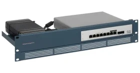 Rackmount.IT RM-CI-T18 modrá / Úchyt na firewall / Meraki MS130-8X, MS130-12X, MS120-8FP / 1.3U-2U (RM-CI-T18)