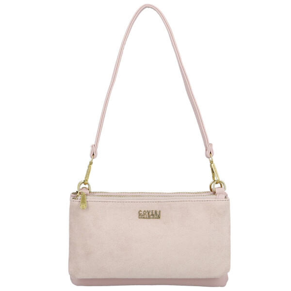 Stylová dámská semišová kabelka na rameno Amanda, růžová