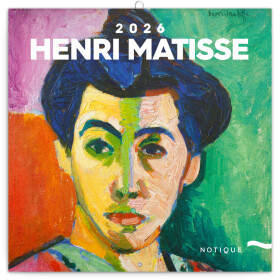 Nástěnný poznámkový kalendář 2026 NOTIQUE - Henri Matisse, 30 x 30 cm