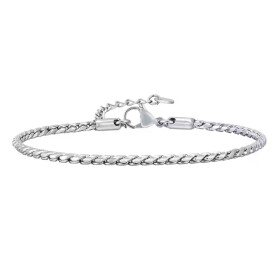 Pánský ocelový náramek Simon - chirurgická ocel, Stříbrná 18 cm + 5 cm (prodloužení)