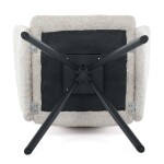 Židle jídelní, krémová látka, černý kov, otočný mechanismus 90°/90° (L/P) - funkce reset