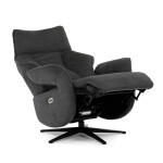 Relaxační křeslo, elektrické zabudované ovládání, šedá, látka, TV-B3973 GREY2