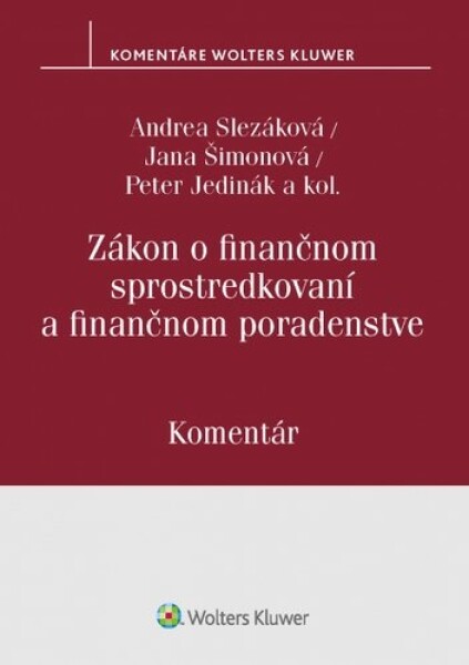 Zákon finančnom sprostredkovaní finančnom poradenstve