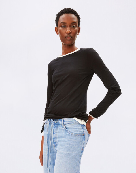 Tričko Armedangels Einiaara Soft Longsleeve 105 black