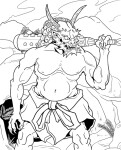 Dziwne i przerażające yokai, hororové antistresové omalovánky, Davie Yakusaa