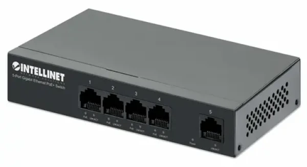 Intellinet 561792 / Switch / 5-port Gigabit / 4x PoE+ / 40 W (561792)