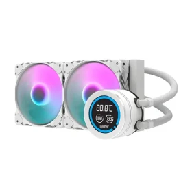 DarkFlash DN-D240 bílá / AiO chladič CPU / 240 mm / LCD displej / 2× 120 mm ARGB / Intel + AMD (DN-D240 WHITE)