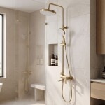 REA - Sprchový set Veneta Brush Gold REA-P3003