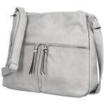 Módní dámská koženková crossbody kabelka Josefina, světle šedá