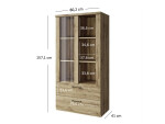 ARTEN (NANO Systems s.r.o.) Nízká vitrína DOORSET-1W2S (Dub navarra) NIZKA-VITRINA-DOORSET-1W2S
