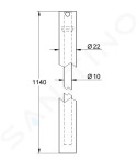 GROHE - Příslušenství Sprchová trubka, chrom 48053000