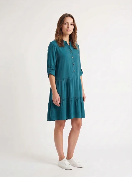 HOSH Dámské košilové šaty Spirit tyrkysove Velikost: XXL/3XL