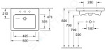 VILLEROY & BOCH - Subway 2.0 Umyvadlo s přepadem, 600x470 mm, alpská bílá 7113F001