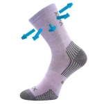 VOXX Ponožky dětské slabé z merino OPTIMALIK s ionty stříbra SVĚTLE FIALOVÉ (3 páry) 20-24 125869