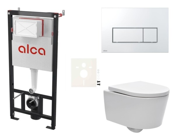 Cenově zvýhodněný závěsný WC set Alca do lehkých stěn / předstěnová montáž + WC SAT Brevis SIKOASW8 SIKOASW8