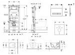 GEBERIT - Duofix Set předstěnové instalace, klozetu ME by Starck a sedátka softclose, tlačítko Sigma50, alpská bílá SANI11CP3115