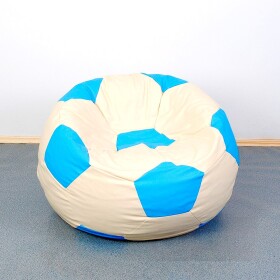 FRONTI Sedací vak - míč 70 cm - béžová + světlemodrá