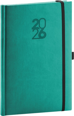 Týdenní diář 2026 NOTIQUE A5 - Aprint Top tyrkysový, 15 x 21 cm