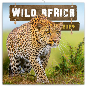 Kalendář 2024 poznámkový: Divoká Afrika, 30 × 30 cm