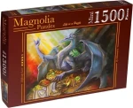 MAGNOLIA Puzzle Modrý drak s pokladem