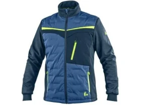 Bunda CXS NAOS, hybrid, pánská, modro-modrá, HV žluté doplňky 3XL 129010040697