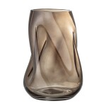 Bloomingville Skleněná váza Brown Glass 26 cm, hnědá barva, sklo