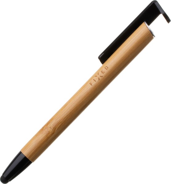 Propiska 3v1 se stylusem stojánkem Fixed Pen, antibakteriální povrch, bambusové tělo