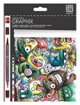 Marabu Graphix sada akvarelových popisovačů 12 ks