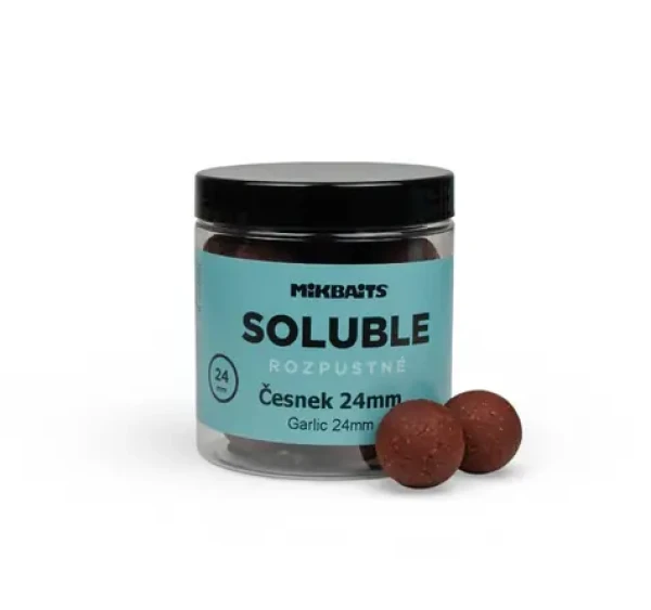 Mikbaits Rozpustné boilies Česnek / Boilies / 250 ml / 24 mm (MC0175)
