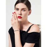 Moderní ocelový pevný náramek se zirkony Laurence - římské číslice, Stříbrná