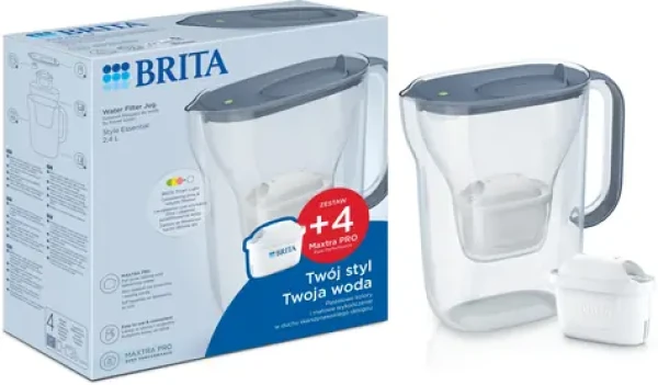 Brita Style Essential grafitová / Filtrační konvice / objem 2,4 l / 4x filtr MAXTRA PRO (1059259)