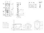 GEBERIT - Duofix Set předstěnové instalace, klozetu Oudee a sedátka softclose, tlačítko Sigma20, černá lesk/černá mat SANI11CA5171