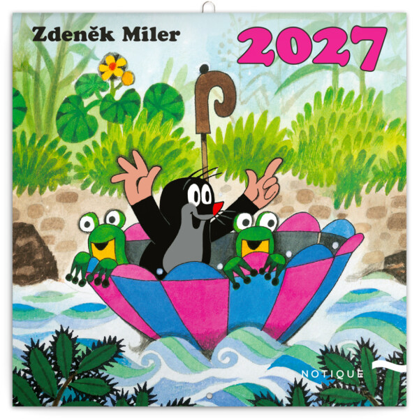 Nástěnný kalendář poznámkový 2027 Notique Krteček, 30 x 30 cm