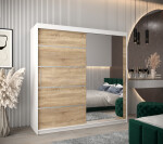 Šatní skříň Abi V2 Barva korpusu: Dub Sonoma, Rozměry: 200 cm, Dveře: Dub sonoma
