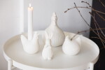 Storefactory Keramický svícen Agnes White, bílá barva, keramika