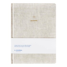 A-JOURNAL collection Linkovaný deník Linen A5, šedá barva, papír, textil