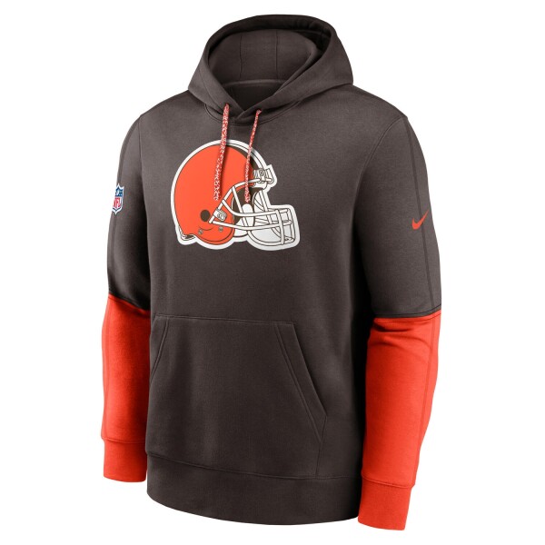 Nike Pánská mikina Cleveland Browns NFL 2024 Sideline Club Hoodie Brown Velikost: M