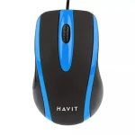 Havit HV-MS753 černá, modrá / Optická myš / 1000 DPI / 3 tlačítka / USB / 1.35 m (HV-MS753)