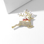 Vánoční brož Swarovski Elements Rudolf 2 - vánoční sob, Zlatá