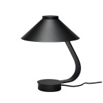 Hübsch Stmívatelná stolní LED lampa Muri Black, černá barva, kov