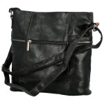 Trendy dámská koženková crossbody kabelka Nanya, černá