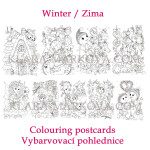 Antistresové omalovánky I Believe in Fairies, omalovánkové pohlednice, Klára Marková