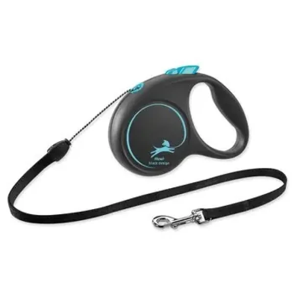 Flexi Black Design S lanko 5m černo-modré / Vodítko (FX-33333)