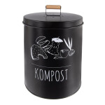 Kulatá plechová dóza KOMPOST Black 8 l